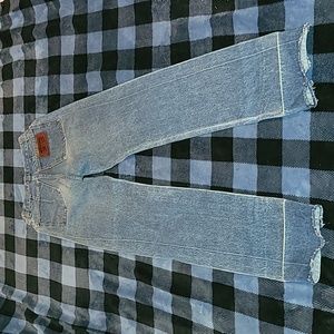 Vintage. Made in USA. RARE. LEVI'S. Orange-Tab. Leather pocket Tag. W24L31